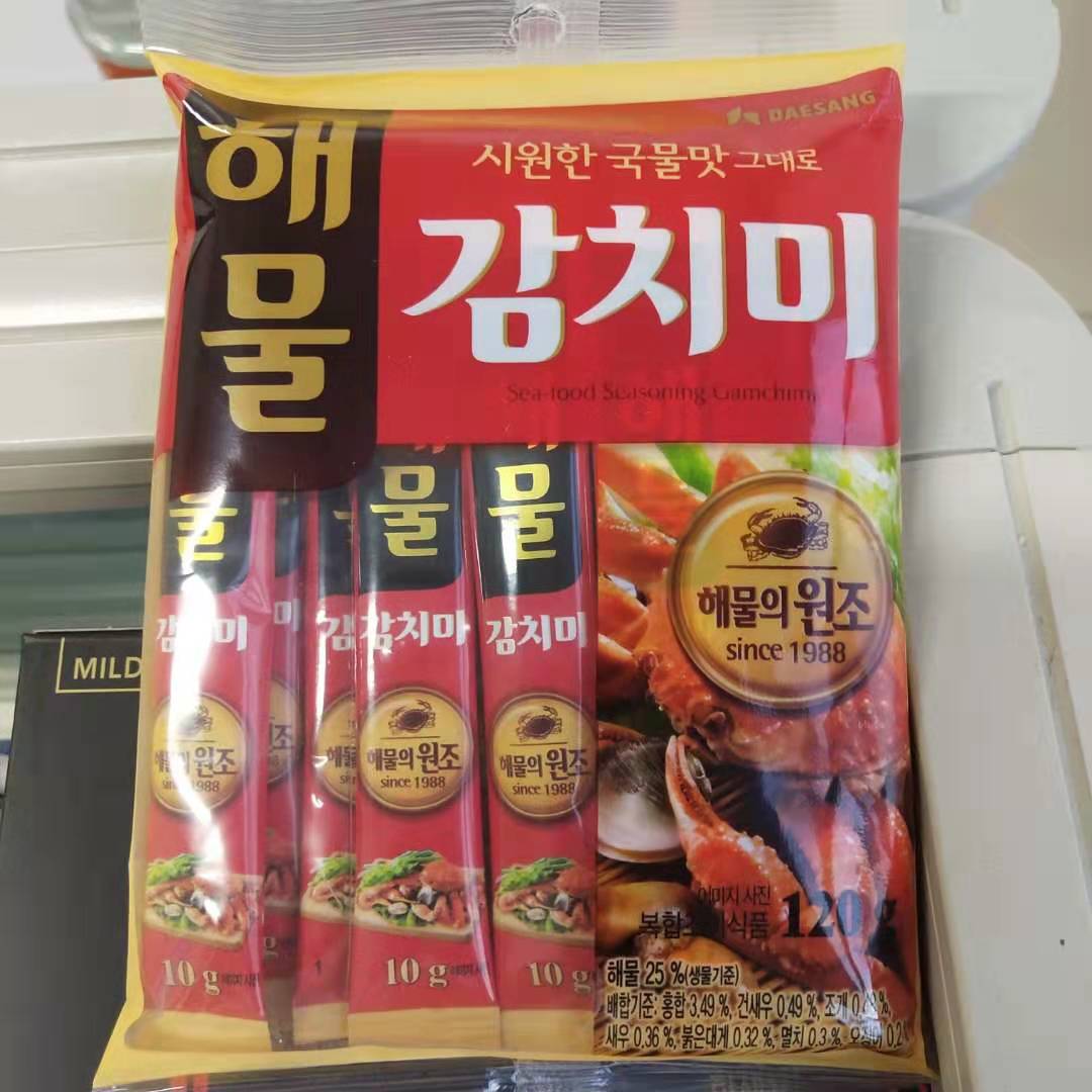 包邮韩国进口调味品清净园螃蟹海鲜粉12支炒菜煲海鲜汤火锅料提香