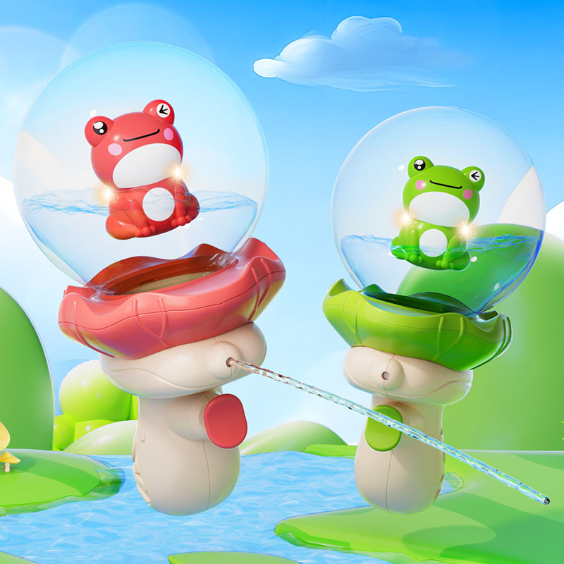 儿童网红夏天卡通青蛙小水枪大容量太空人小孩呲喷水宝宝玩水玩具