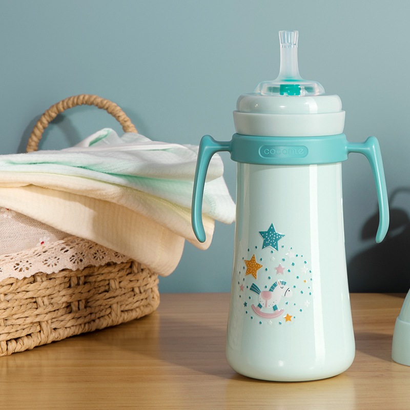 可可萌保温奶瓶婴儿恒温保温杯儿童喝水宝宝吸管直饮6个月1岁以上