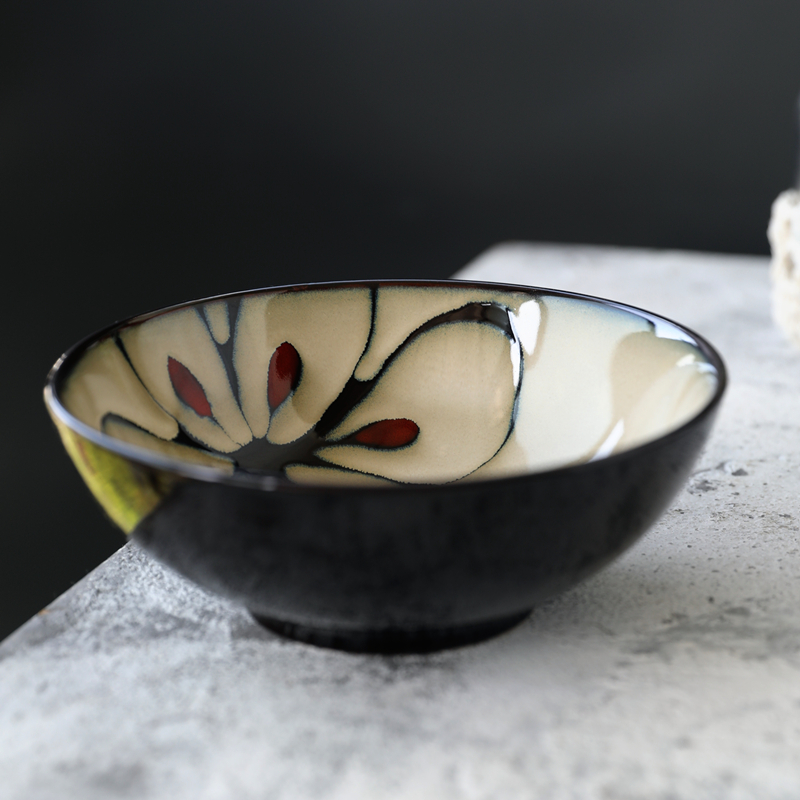 日式窑变酒店家用陶瓷餐具拉面碗沙拉碗家用实用出口汤碗