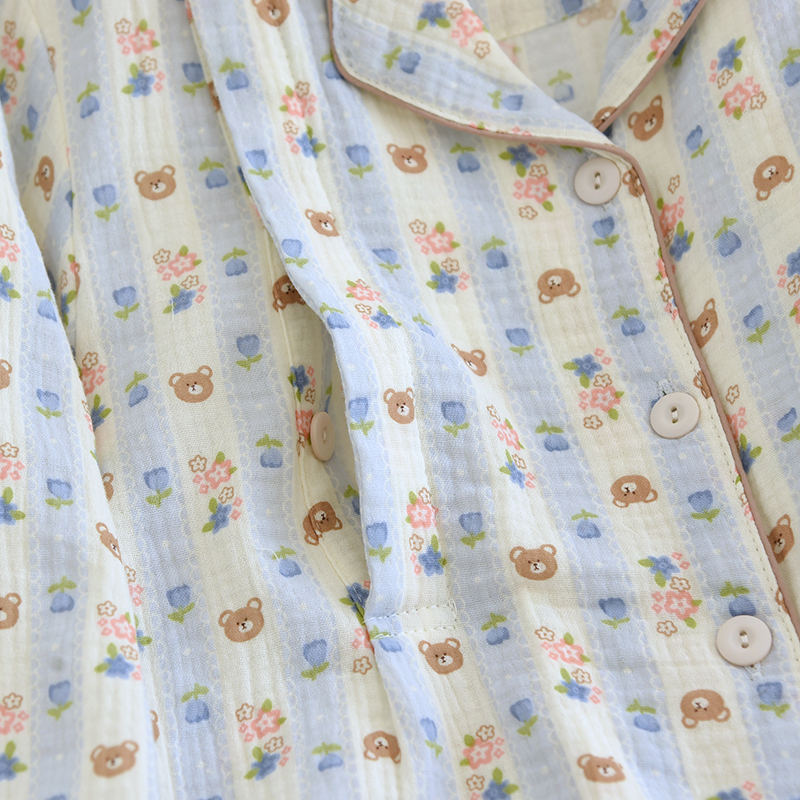 孕妇睡衣春秋纯棉纱布怀孕期专用大码月子服夏季薄款产后喂奶哺乳
