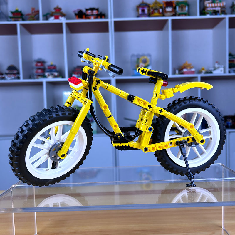 乐高山地自行车共享电动单车积木拼装模型儿童益智拼图玩具礼物女