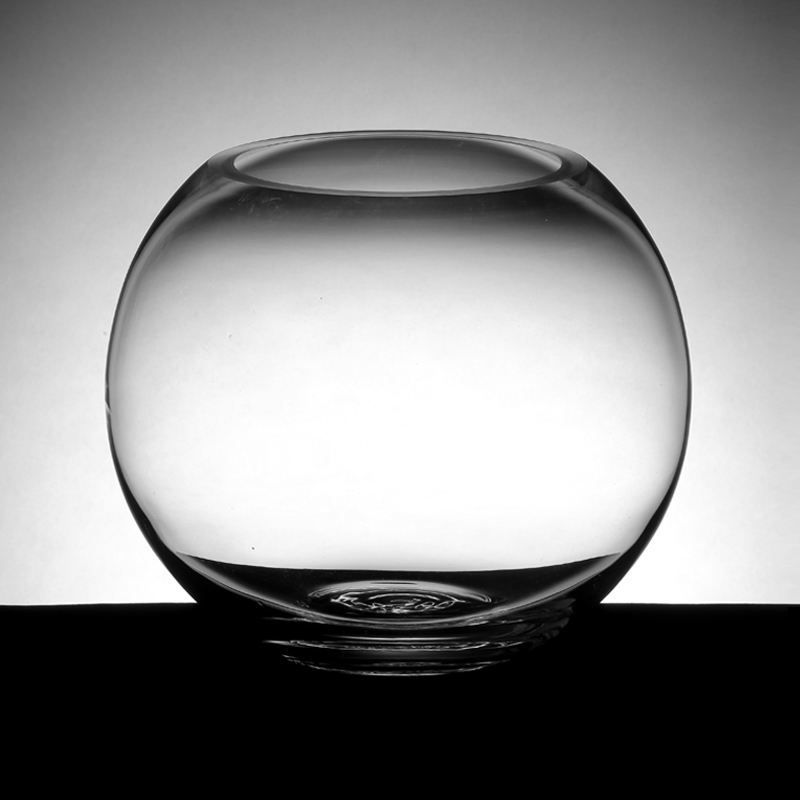 特大号圆球玻璃鱼缸 生态金鱼缸 圆形大金鱼缸水族箱 直径50cm