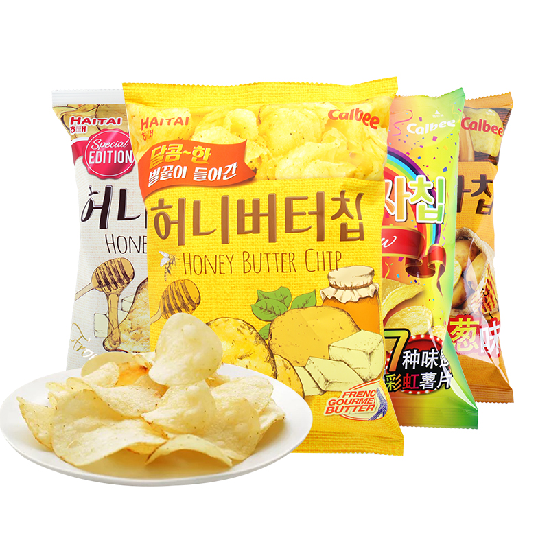 韩国进口海太HAITAI薯片60g/袋装宝宝儿童休闲零食膨化食品薯片