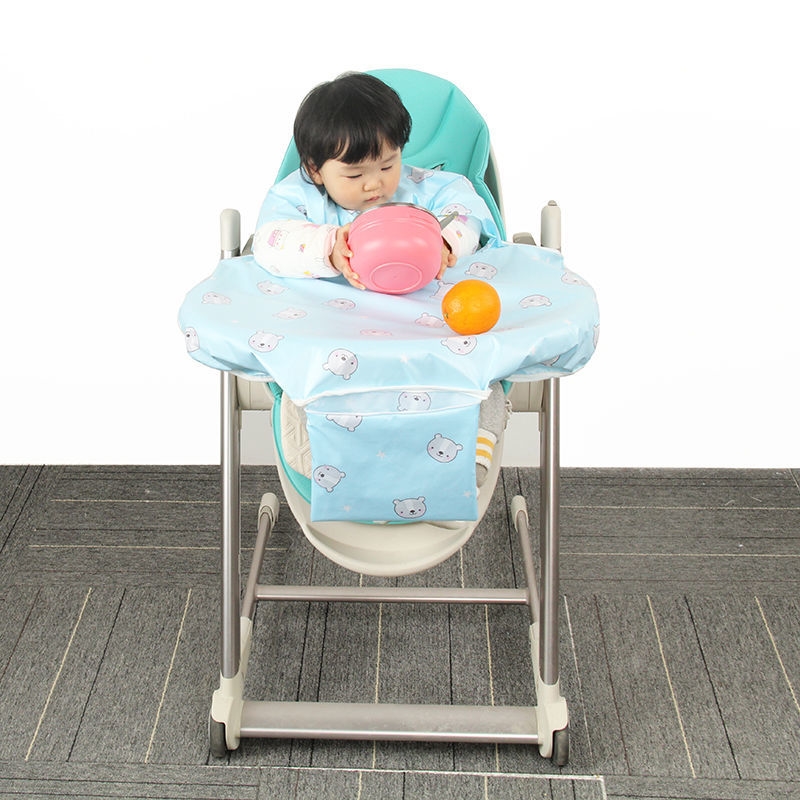 网红宝宝餐椅罩衣一体防水婴儿围兜儿童饭兜反穿防脏进食神器加长