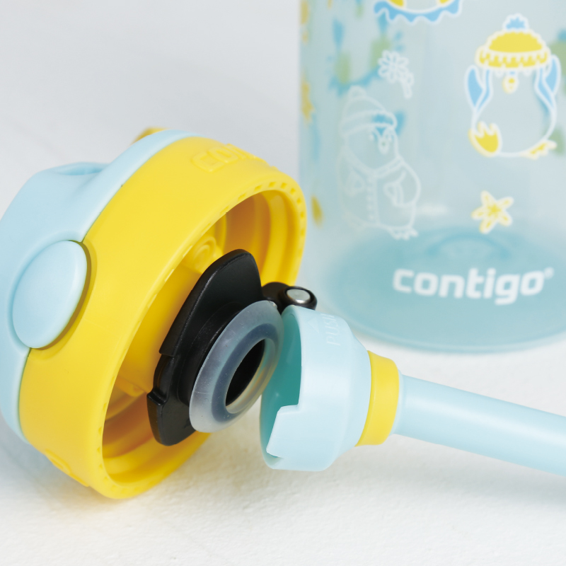 美国Contigo康迪克儿童吸管杯幼儿园鸭嘴杯宝宝水杯便携防摔水壶
