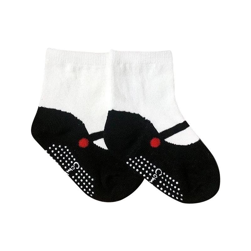 ins春夏宝宝芭蕾造型可爱袜子点胶防滑底儿童地板袜婴儿中筒袜子