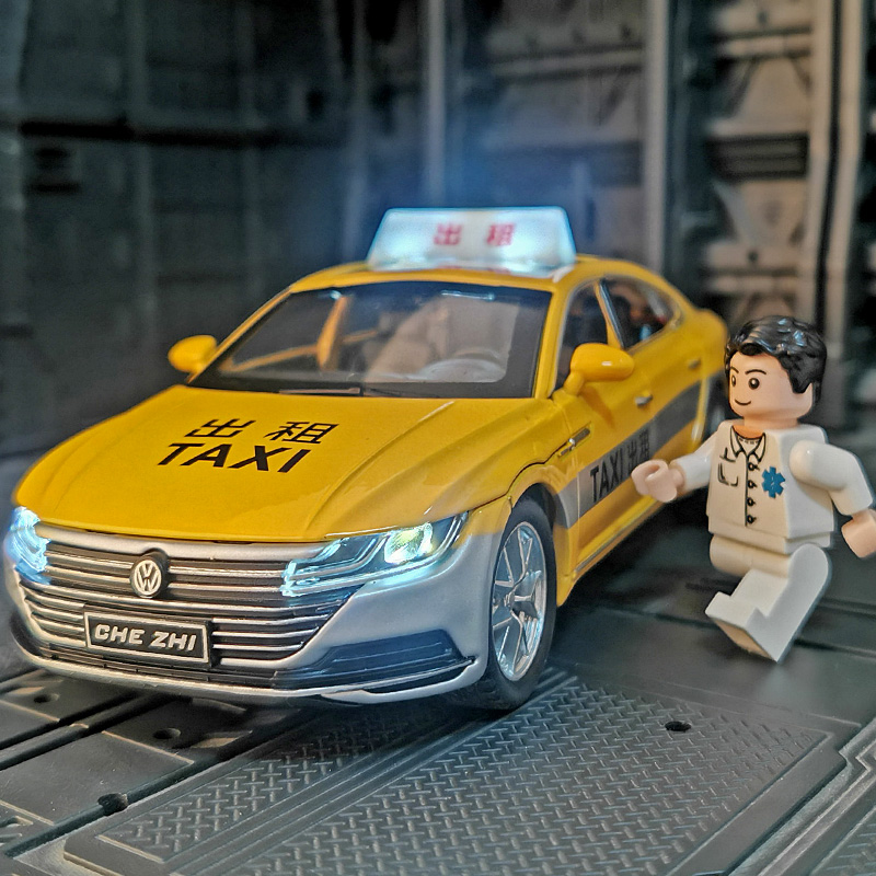 仿真出租车玩具交通工具cc男孩合金小汽车儿童的士玩具车模型