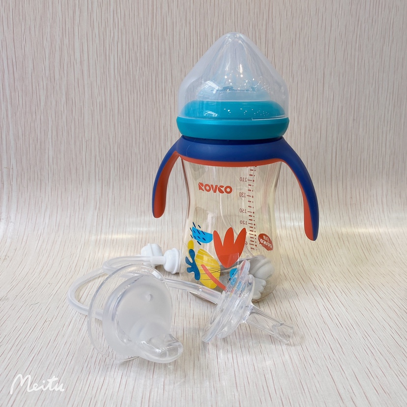 日康新生婴幼儿童ppsu耐高温带鸭嘴吸管一瓶三用270毫升宝宝奶瓶