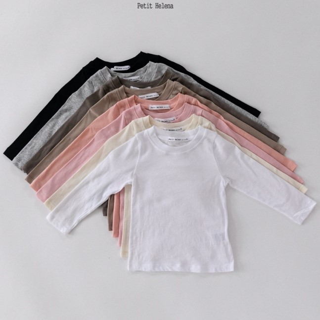 现货韩国进口婴幼童装春秋简单弹力修身长袖T恤柔软莫代尔打底衫