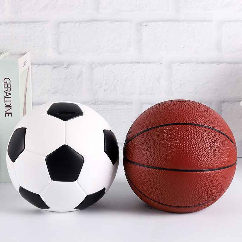 工厂直销创意足球篮球存钱罐摆件少儿零钱储蓄罐居家装饰品摆设