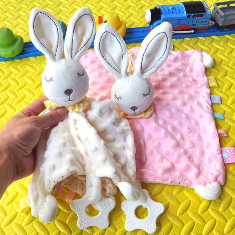 美国宝宝安抚巾0-3-6-12个月婴儿手偶安抚玩具新生儿可啃咬0-1岁