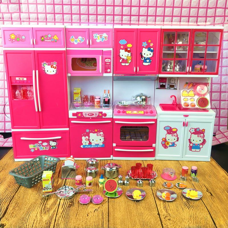 儿童玩具6岁以上女孩迷你仿真小厨房4冰箱套装组合S7女童玩具3一9