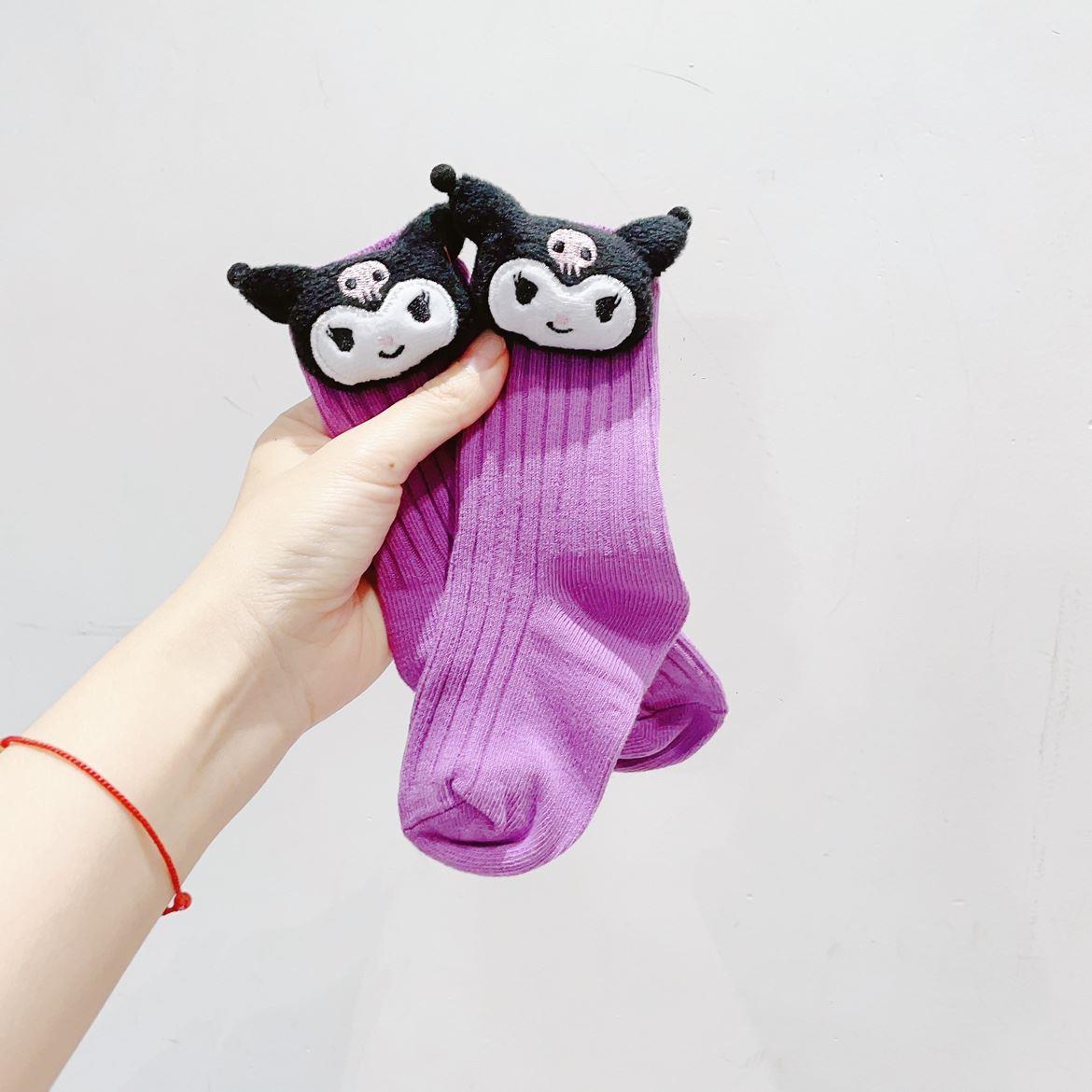 韩国婴儿儿童立体卡通公仔纯棉可爱男童女童宝宝袜堆堆袜中筒兔子