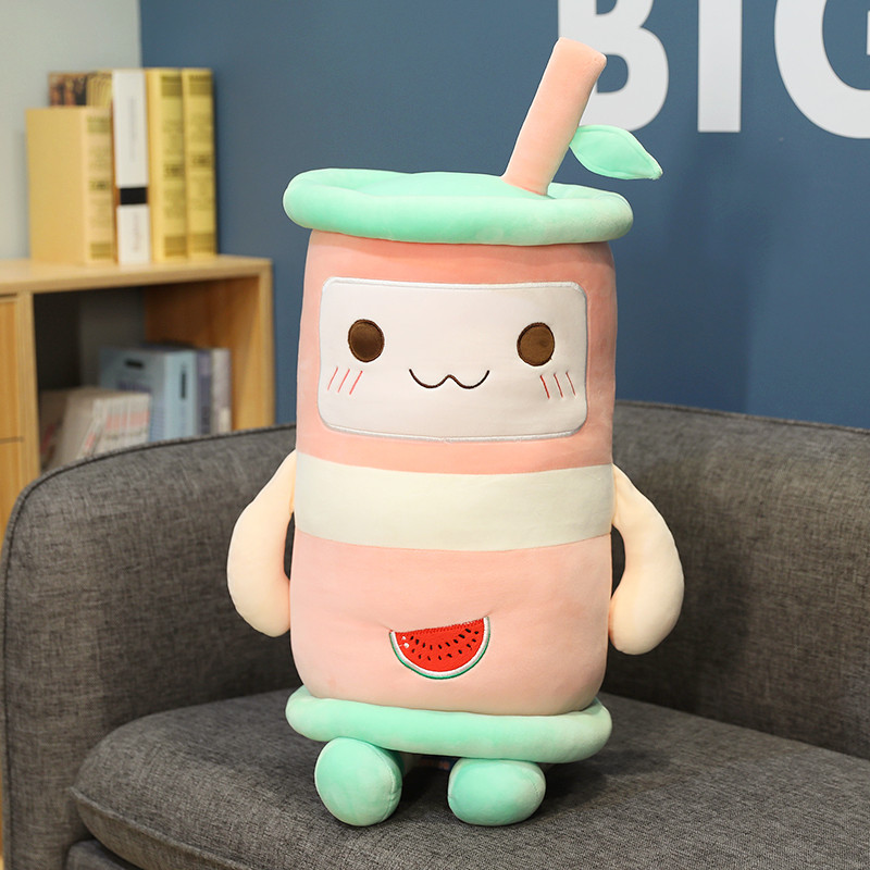 新款网红创意可爱奶茶杯抱枕果汁玩偶毛绒玩具搞怪布娃娃布偶礼物