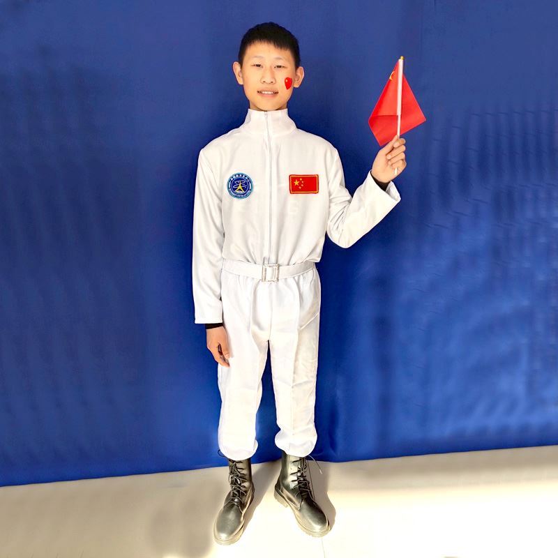 男童太空服儿童宇航员上衣裤子演出服飞行员中国舞幼儿园运动会服