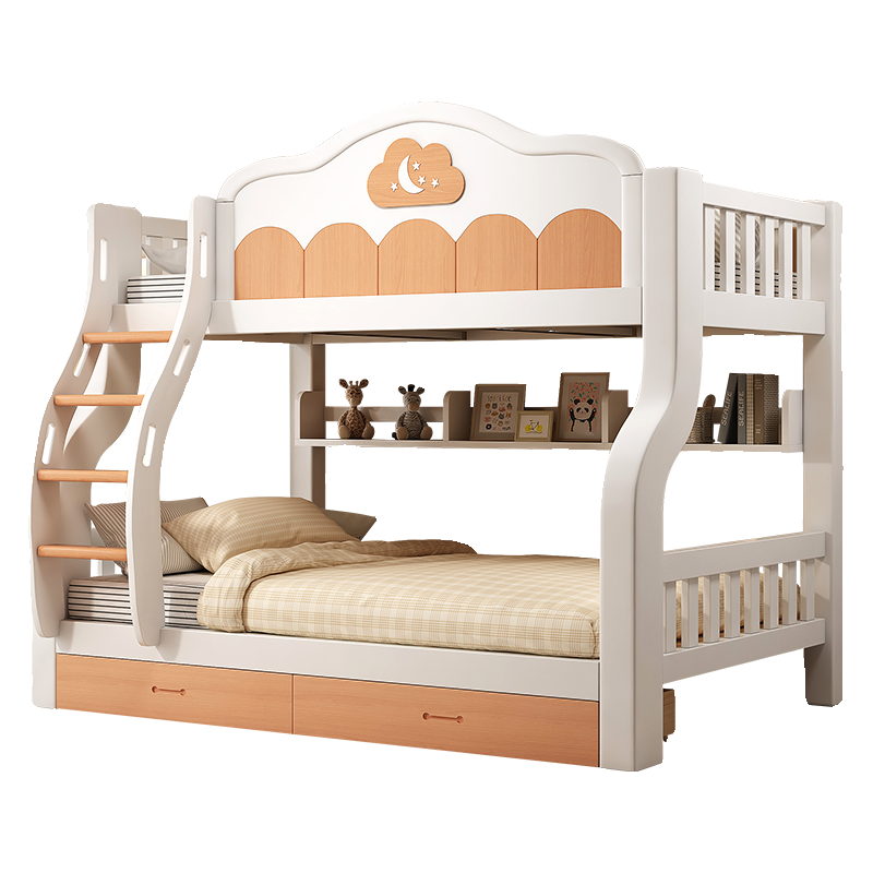 上下床双层床小户型子母床多功能全实木儿童床高低床上下铺双人床