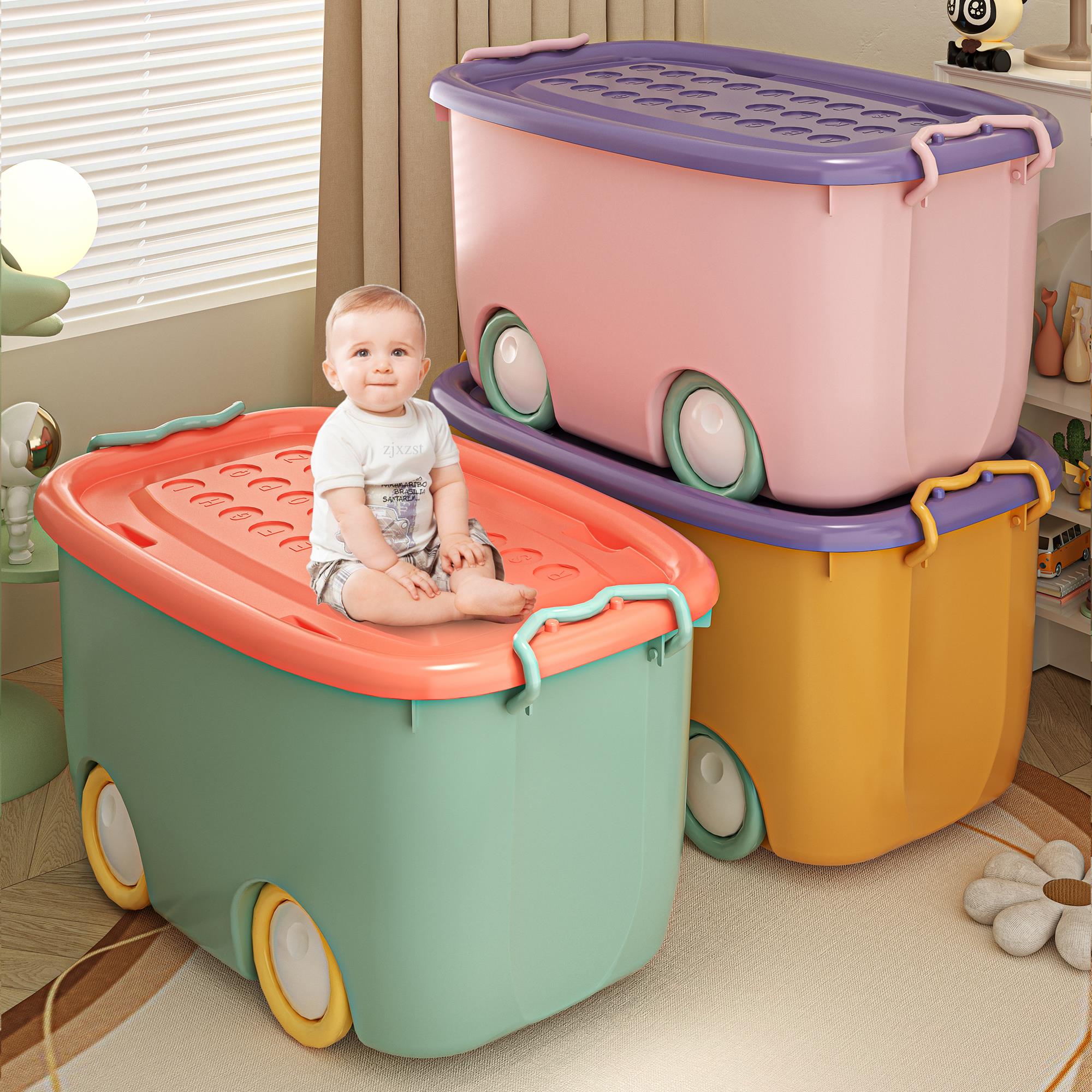 日本进口MUJIE儿童玩具收纳箱筐家用大容量整理箱宝宝衣服零食书