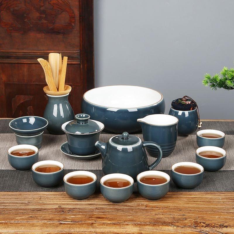 工夫具茶杯高档茶具套装家用茶壶整套陶瓷功夫盖碗白瓷泡茶青瓷茶