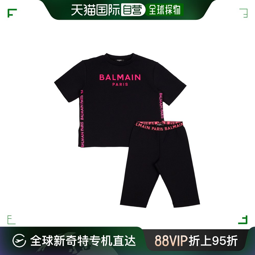 香港直邮Balmain 巴尔曼 女童 短袖打底裤套装童装 BU3A80Z1927