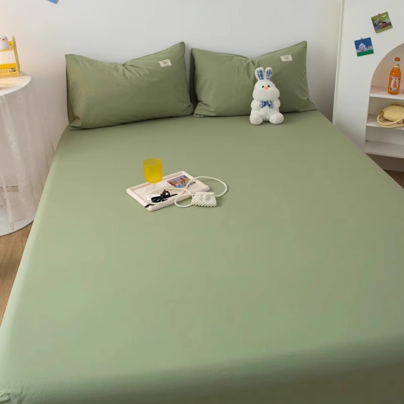 2024新款纯棉床笠单件全棉儿童床罩全包床垫保护罩宿舍床单三件套