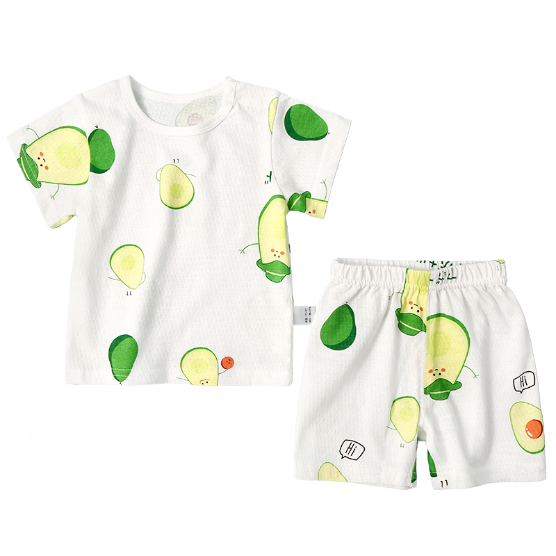 宝宝夏季短袖套装纯棉薄款男童女童婴儿夏装幼儿空调衣服儿童短裤