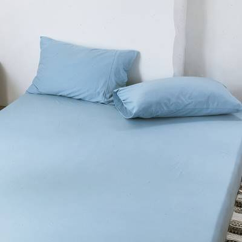柔软A类婴儿级天竺棉15m床单纯色裸睡针织棉18米床垫保护罩床笠