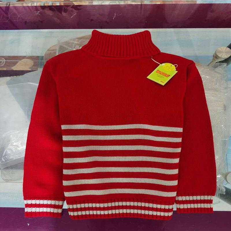 7853女童红色高领秋冬毛衣米吉丽奇儿童针织衫厚款打底衫宝宝套头