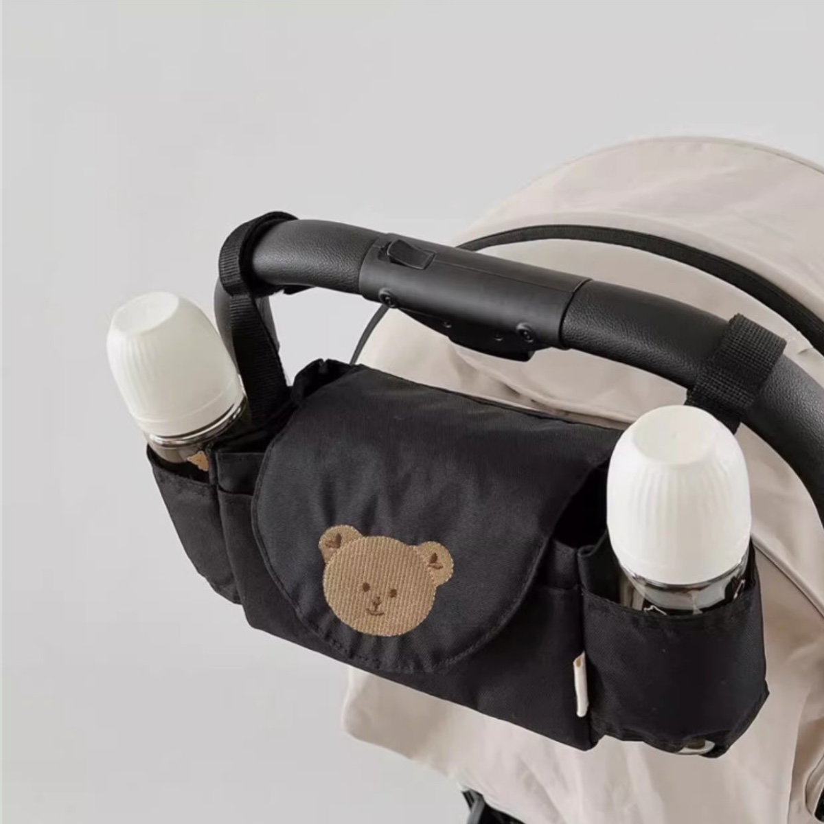 韩国ins婴儿手推车挂包卡通小熊收纳包儿童车置物篮挂袋遛娃神器