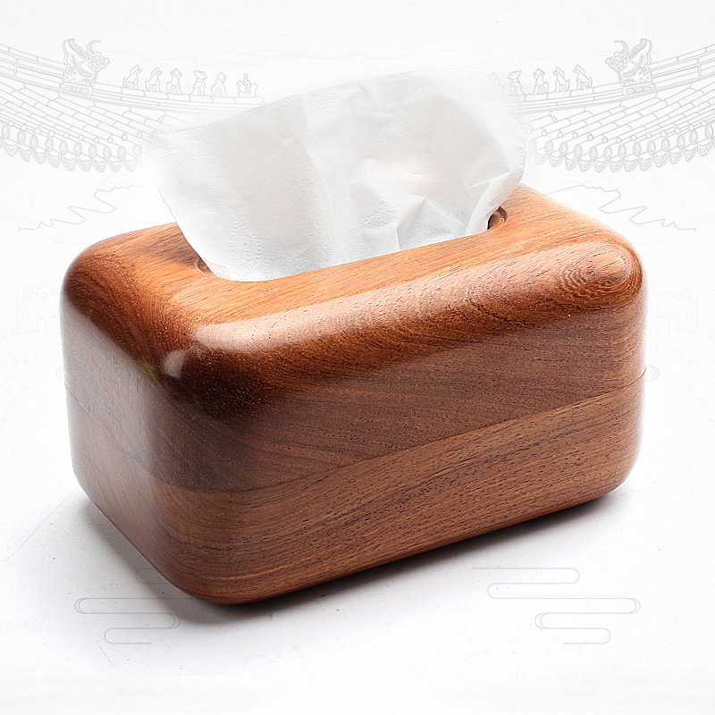 缅甸花梨实木纸巾盒客厅餐厅木制抽纸盒新中式简约纸抽盒欧式包邮