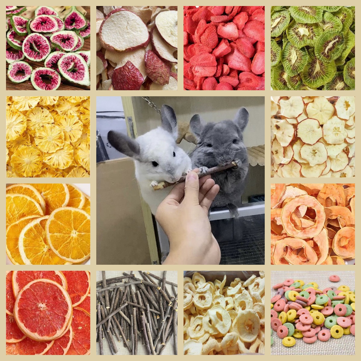 小七麻麻龙猫零食水果干兔子磨牙棒宠物专用小零食大礼包粮食用品