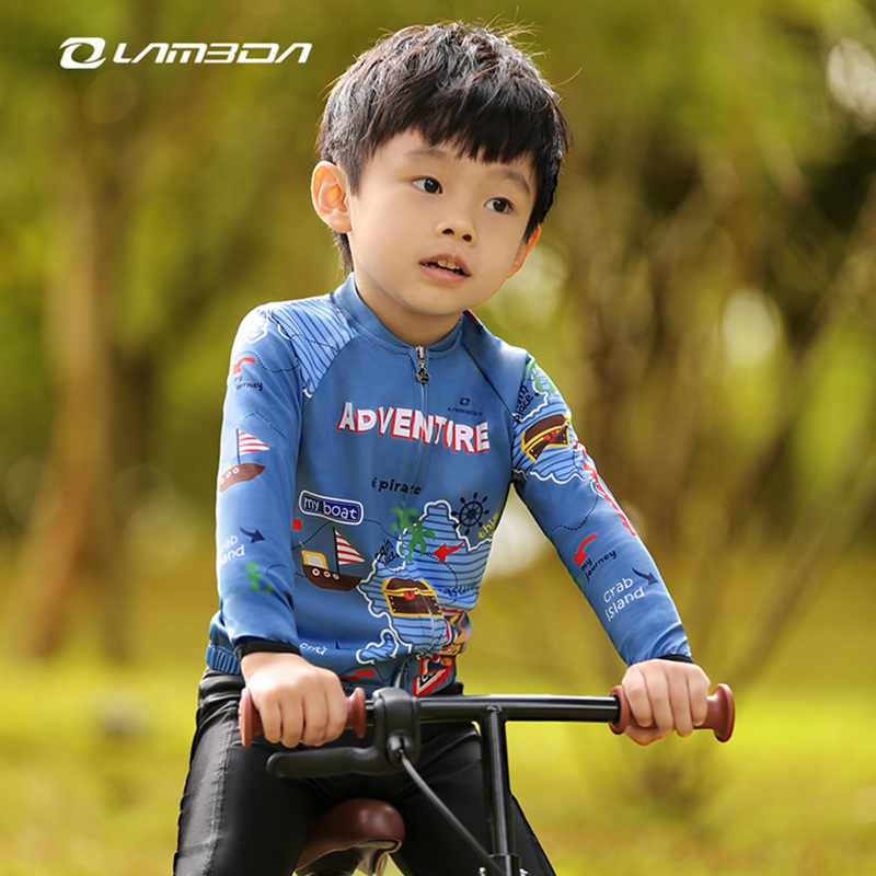 新款清仓兰帕达儿童平衡车滑步车骑行服运动速干衣服上衣长袖服装