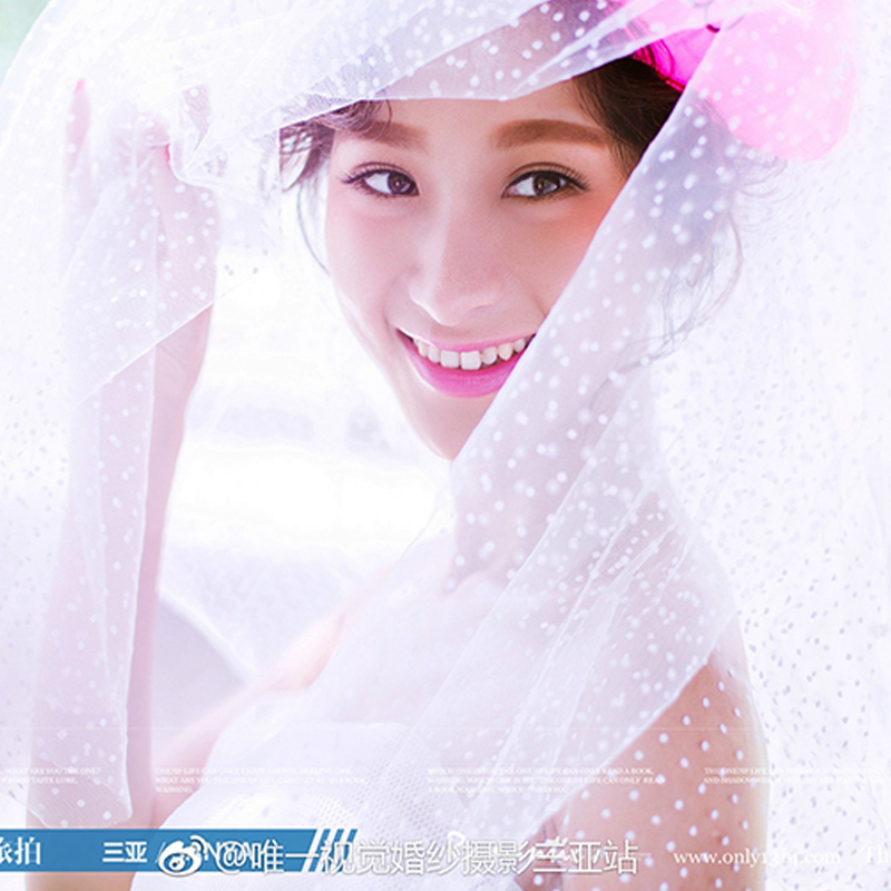 波点头纱森系新娘拍照道具韩式头款超楼新款影仙造型婚纱头纱长饰