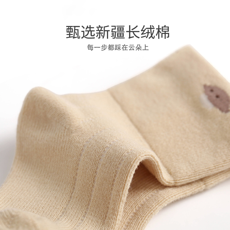婴儿袜子新生儿宝宝春秋款0—3个月男女儿童秋冬中筒棉袜子