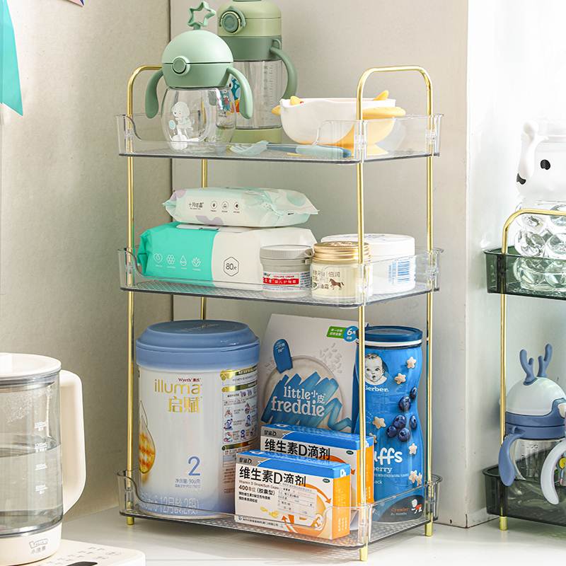 奶瓶收纳架婴儿餐具宝宝辅食碗工具储存桌面沥水置物架奶粉放置盒