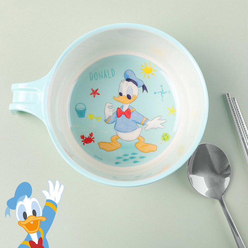 迪士尼儿童碗食品级餐具4一6岁3小孩专用带手柄宝宝吃饭辅食饭碗1