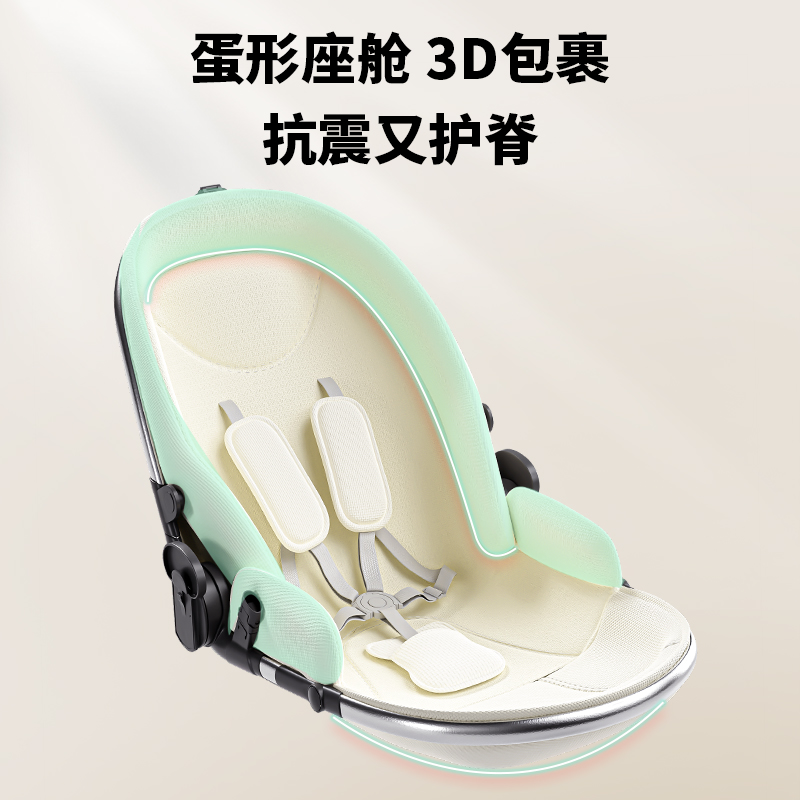 酷贝乐婴儿推车可坐可躺轻便折叠儿童高景观双向新生宝宝bb手推车