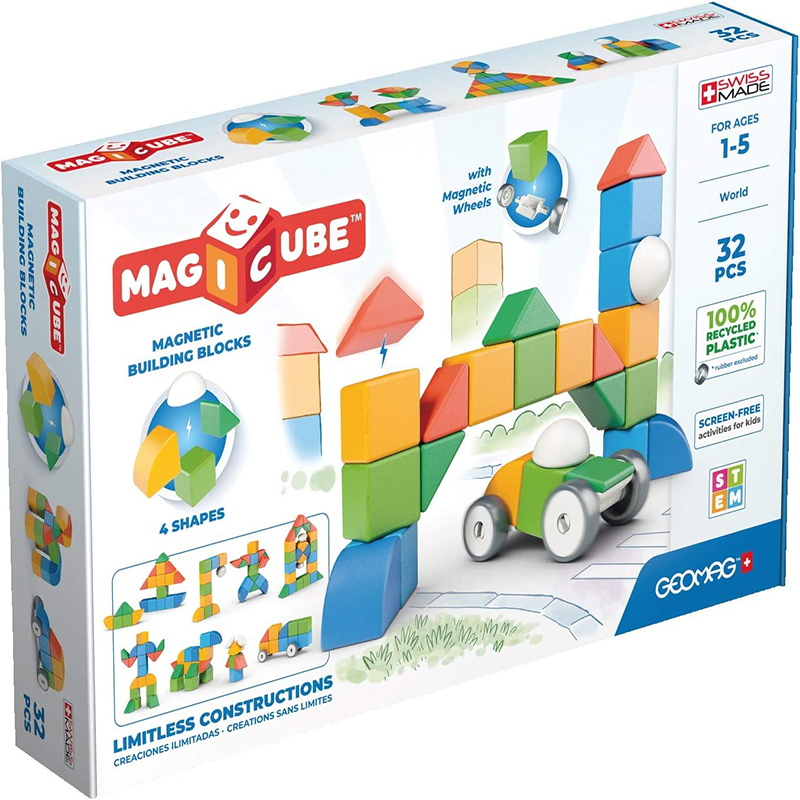 Geomag  儿童数字积木磁性大颗粒可啃咬宝宝益智早教玩具生日礼物