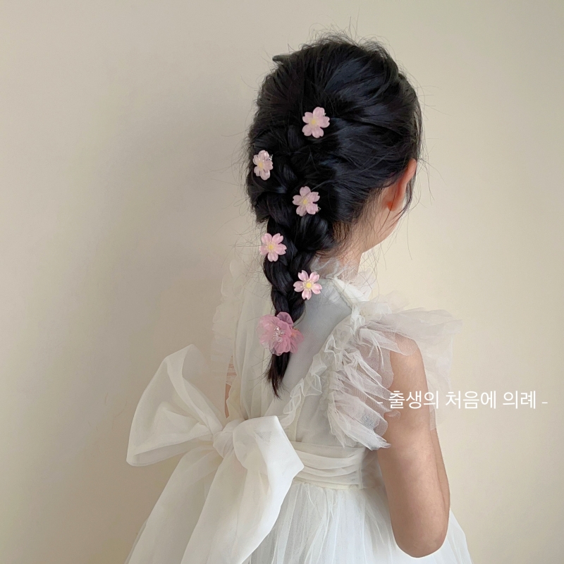小号粉色花朵发夹女童后脑勺发卡夏季新款公主风韩版发饰儿童头饰