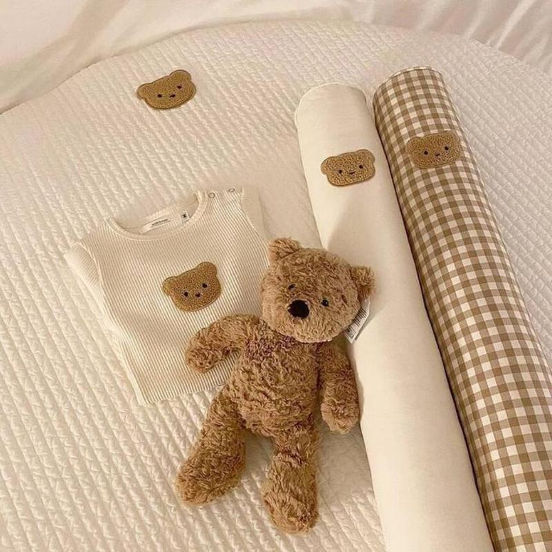 INS小熊婴儿圆柱床围宝宝防撞侧睡靠枕夹腿安抚抱枕可拆洗