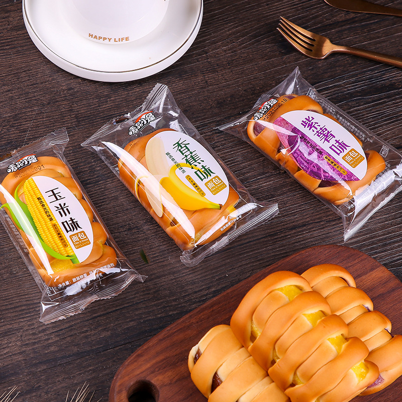 新紫薯玉米果酱夹心手撕豆沙面包代餐早餐学生糕点的零食小吃整箱