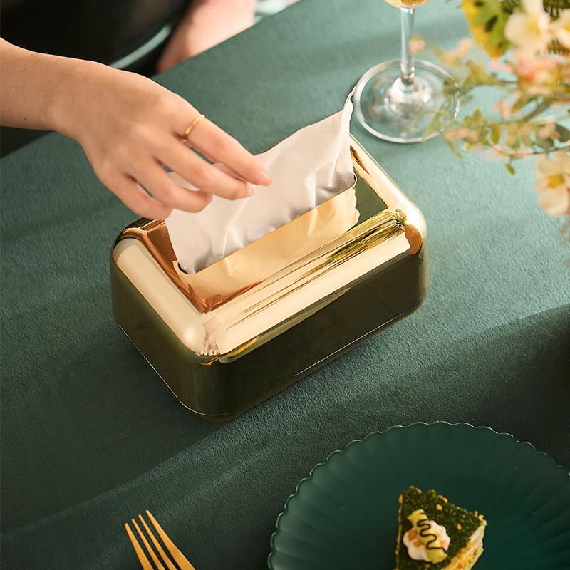 直供客厅家用桌面创意简约收纳纸巾盒欧式复古婴儿湿巾抽纸盒