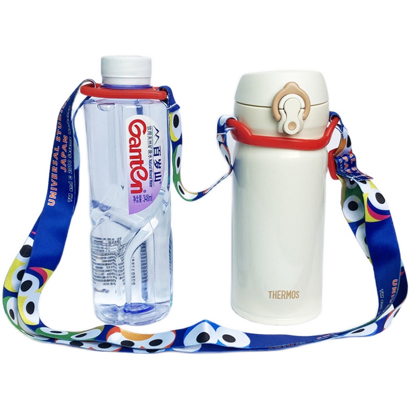通用斜跨便携保温杯水瓶背带宝宝水壶儿童奶瓶二合一饮料卡扣挂绳