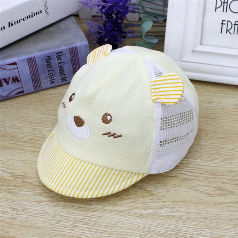 急速发货新款夏天婴儿帽子男宝宝薄款新生儿帽子0-3个月遮阳帽夏
