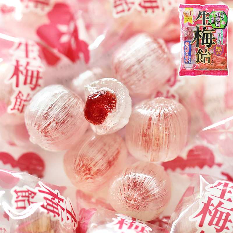 日本进口理本ribon生梅饴生巨峰葡萄糖水果硬糖果梅子夹心喜糖