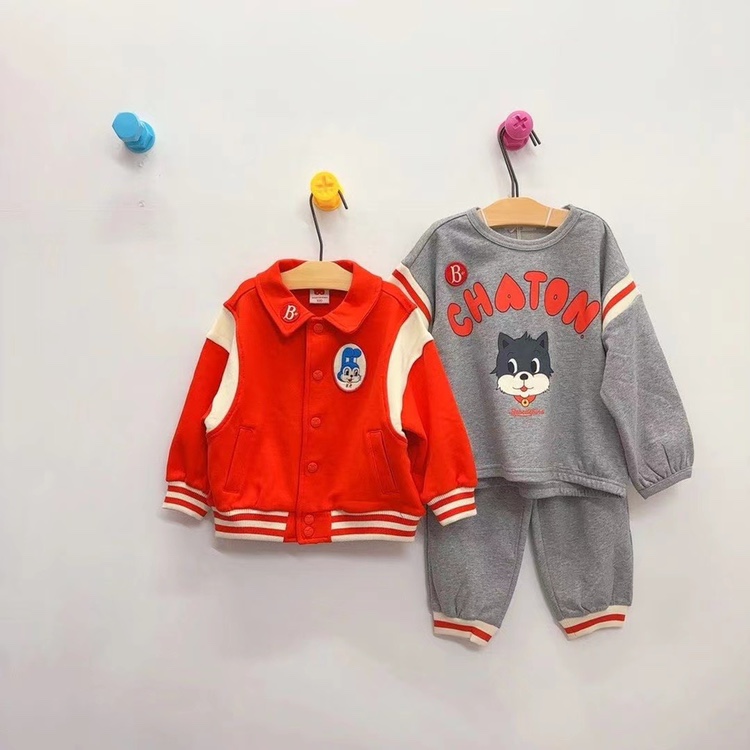 现货！韩国童装ins风婴儿宝宝男女童红色蓝兔子夹克外套