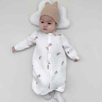 婴儿冬季保暖睡袋儿童夹棉睡衣宝宝连体衣新生儿防踢被春秋季包被