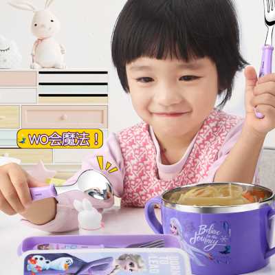 儿童餐具筷子勺子套装小学生专用叉316不锈钢宝宝吃饭学习筷女岁