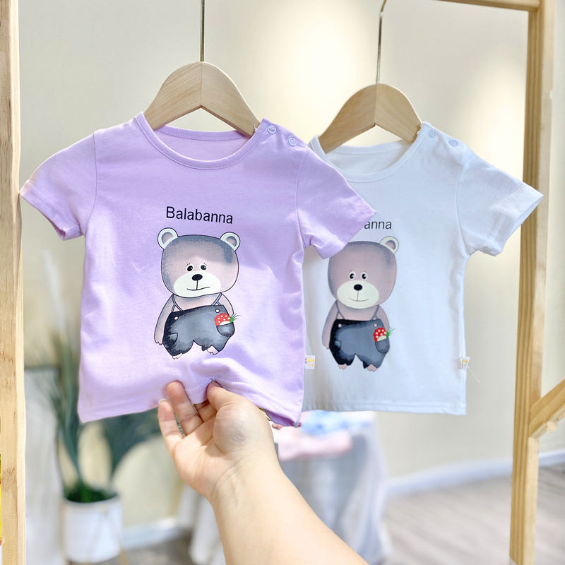 婴幼儿短袖T恤薄款纯棉童男女宝宝小童儿童1岁3婴儿上衣半袖夏季