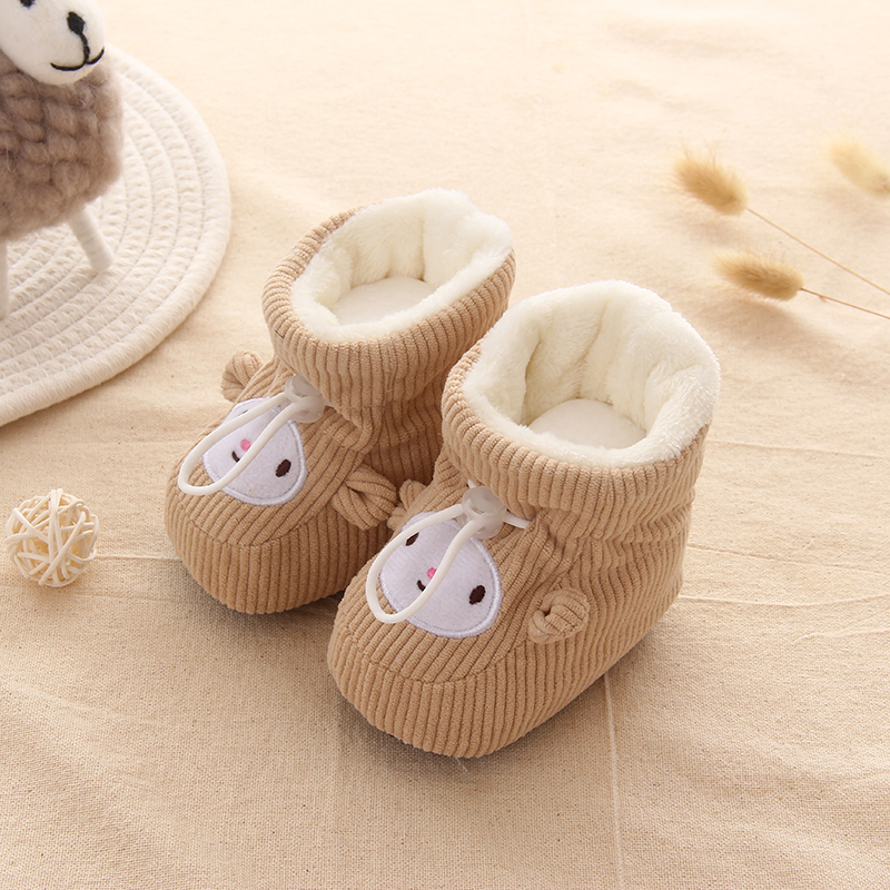 新生婴儿鞋袜秋冬季不掉3-6-12个月男女宝宝0-1岁8软底学步棉布鞋